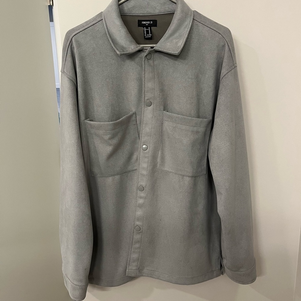 Suede bottom up jacket